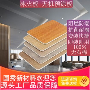冰火板洁净板无机预涂板医院学校走廊A级阻燃防潮耐磨墙面护墙板
